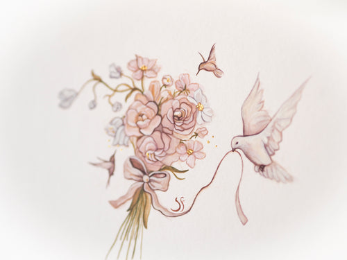 Greetings from the sky blue bouquet