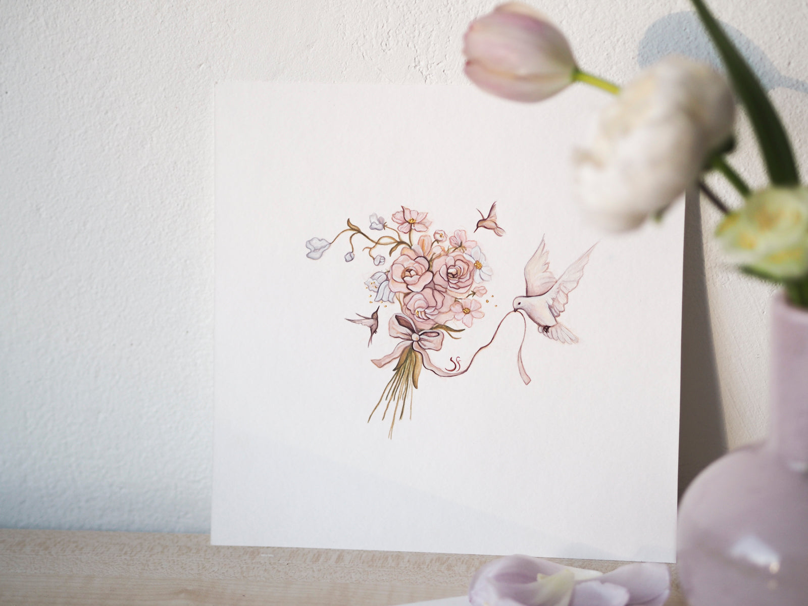 Greetings from the sky blue bouquet