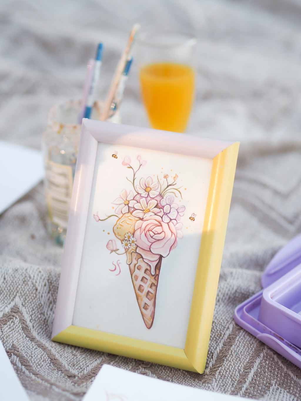 Floral ice cream