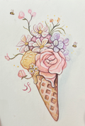 Floral ice cream